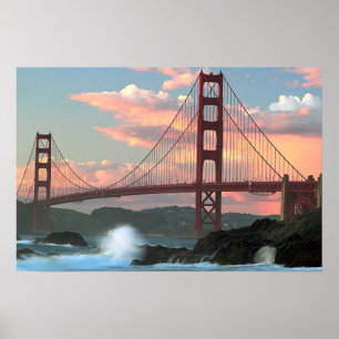 Golden Gate Bridge uit Baker Beach Poster