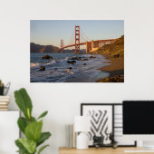 Golden Gate Bridge uit Baker Beach Poster (Thuiskantoor)