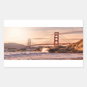 Golden Gate Bridge uit Baker Beach Rechthoekige Sticker