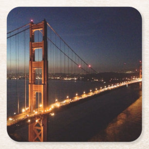 Golden Gate Bridge uit Marin headlands Vierkante Kartonnen Onderzetter