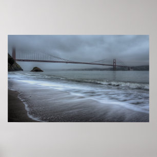 Golden Gate Bridge van Kirby Cove Beach Poster