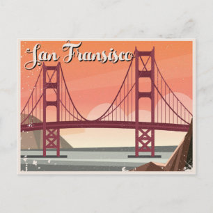 Golden Gate Bridge van San Fransisco Briefkaart