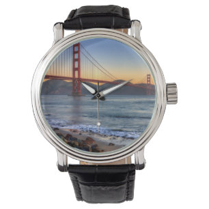 Golden Gate Bridge vanaf de baai van San Francisco Horloge