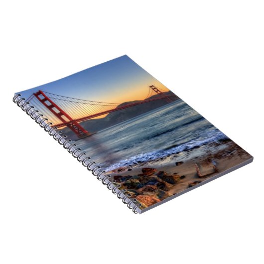 Golden Gate Bridge vanaf de baai van San Francisco Notitieboek (Rechterzijde)