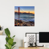 Golden Gate Bridge vanaf de baai van San Francisco Poster (Thuiskantoor)