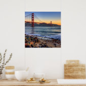 Golden Gate Bridge vanaf de baai van San Francisco Poster (Keuken)