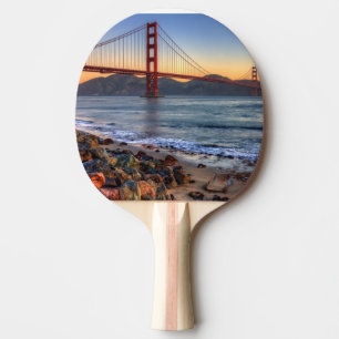 Golden Gate Bridge vanaf de baai van San Francisco Tafeltennisbatje