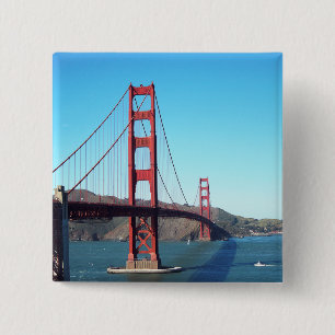Golden Gate Bridge Vierkante Button 5,1 Cm