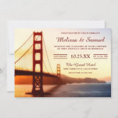 Golden Gate Bridge Wedding-uitnodiging Kaart (Voorkant)