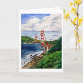 Golden Gate Bridge-Wenskaart Kaart (Gele Bloem)