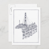 Golden Gate Briefkaart (Voorkant / Achterkant)