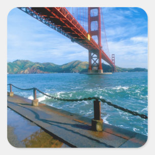 Golden Gate-brug en Baai van San Francisco Vierkante Sticker
