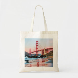 Golden gate-brug kussen tote bag