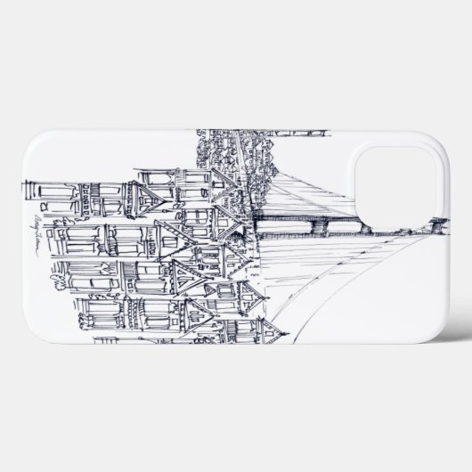 Golden Gate Case-Mate iPhone Case (Achterkant (horizontaal))