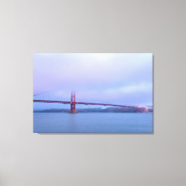 Golden Gate in de mist Canvas Afdruk