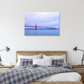 Golden Gate in de mist Canvas Afdruk (Insitu (Slaapkamer))