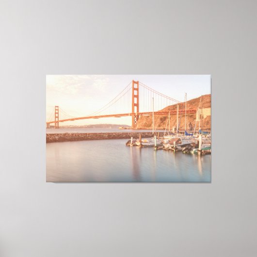 Golden Gate in de ochtend Canvas Afdruk (Voorkant)