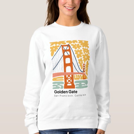 Golden Gate San Francisco California reizen bloeme Trui (Voorkant)