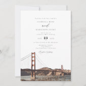 Golden Gate San Francisco California Wedding Kaart (Voorkant)