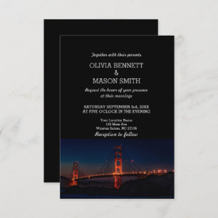 Golden Gate San Francisco Wedding Invitation Kaart