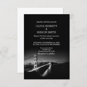 Golden Gate San Francisco Wedding Invitation Kaart