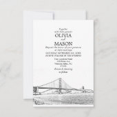 Golden Gate San Francisco Wedding Invitation Kaart (Voorkant)