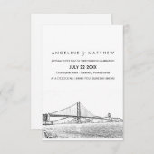 Golden Gate San Francisco Wedding Invitation Kaart (Voorkant / Achterkant)
