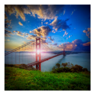 Golden Gate Sunrise Perfect Poster