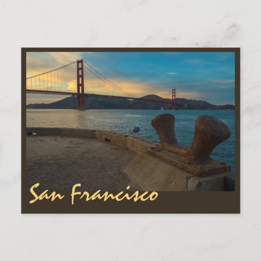 Golden Gate Sunset Briefkaart (Voorkant)