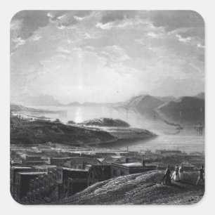 Golden Gate uit Telegraph Hill Vierkante Sticker