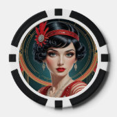 Golden Gatsby Glamour Poker Chips (Voorkant)
