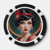 Golden Gatsby Glamour Poker Chips (Achterkant)