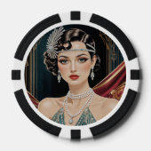 Golden Gatsby Glamour Poker Chips (Voorkant)