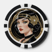 Golden Gatsby Glamour Poker Chips (Voorkant)
