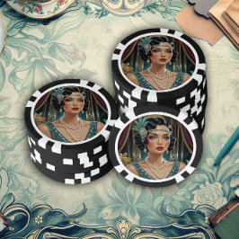 Golden Gatsby Glamour Poker Chips