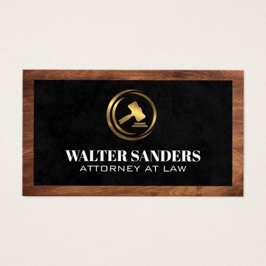 Golden Gavel Logo | wet Visitekaartje (Voorkant)