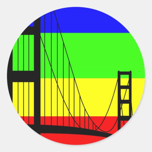 Golden Gay Ronde Sticker (Voorkant)