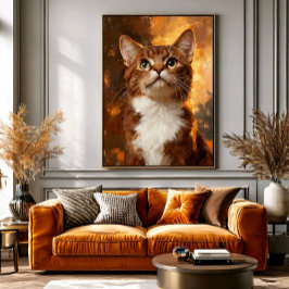 Golden Gaze Canvas Afdruk