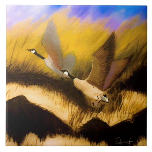 Golden Geese Tegeltje (Voorkant)