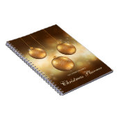 Golden gele kerstblazen met aangepaste tekst notitieboek (Rechterzijde)