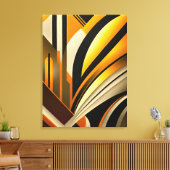 Golden Geometric Abstracte kunst Canvas Afdruk (Insitu (Woonkamer))
