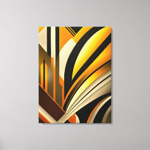 Golden Geometric Abstracte kunst Canvas Afdruk