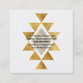 Golden Geometric Boho Vierkante Visitekaartje (Achterkant)