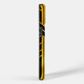Golden Geometric Dimoned Art Deco over zwarte marm Case-Mate iPhone Case (Achterkant / Rechts)