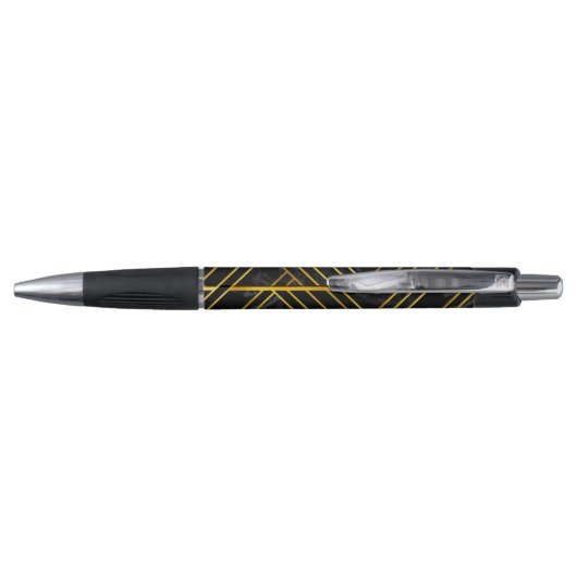 Golden Geometric Dimoned Art Deco over zwarte marm Pen (Achterkant)