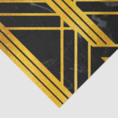 Golden Geometric Dimoned Art Deco over zwarte marm Tissuepapier (Detail)