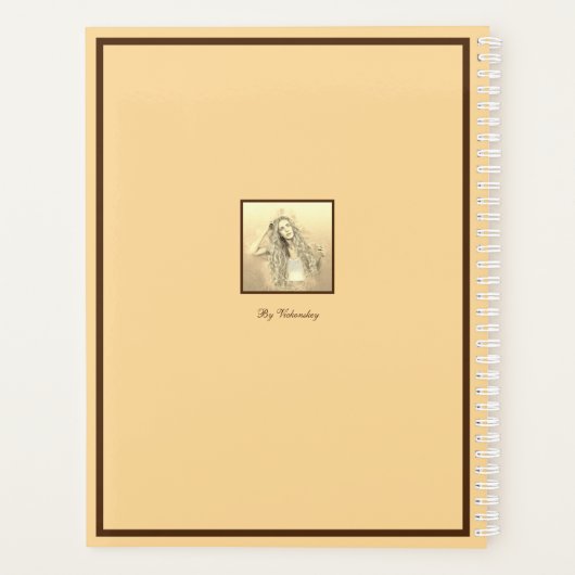 Golden Geometric Girl Mode Modern Elegant #7 Planner (Achterkant)