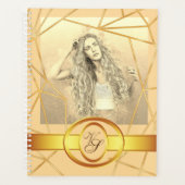 Golden Geometric Girl Mode Modern Elegant #7 Planner (Voorkant)