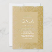 Golden Geometric Modern Gala Kaart (Voorkant)