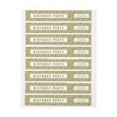 Golden Geometric Pattern, Modern Birthday Party (Vel)